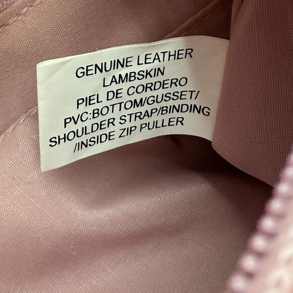 Vintage Y2K Leather Light Pink Pastel Small Shoulder Bag Rockabilly Bratz Trashy - Picture 8 of 13